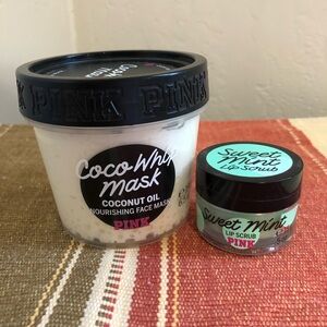 PINK Victoria's Secret Coco Whip Coconut Oil Face Mask & Sweet Mint Lip Scrub